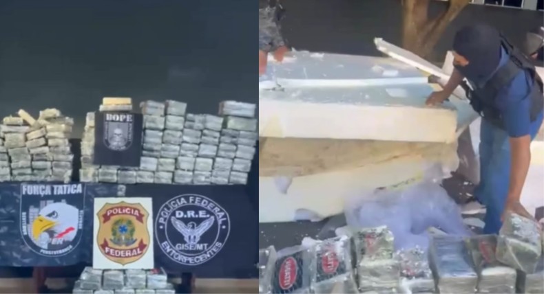Forças de segurança interceptam carga de cocaína avaliada em R$ 15 milhões em Mato Grosso