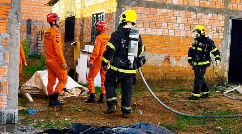 Incêndio atinge quarto de residência recém-desocupada no bairro Morada do Bosque 2, em Sorriso